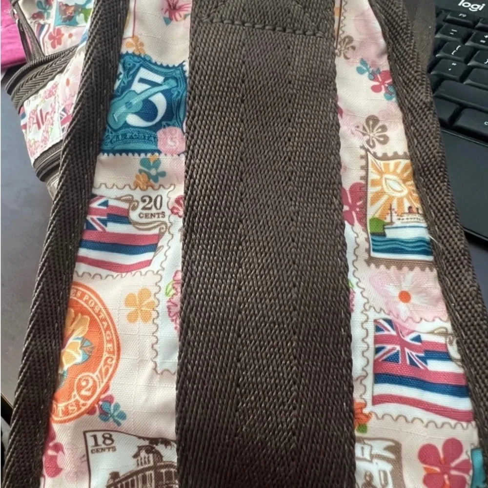 LeSportsac Hawaiian Lei Aloha Vintage Stamps Boho - Picture 9 of 9